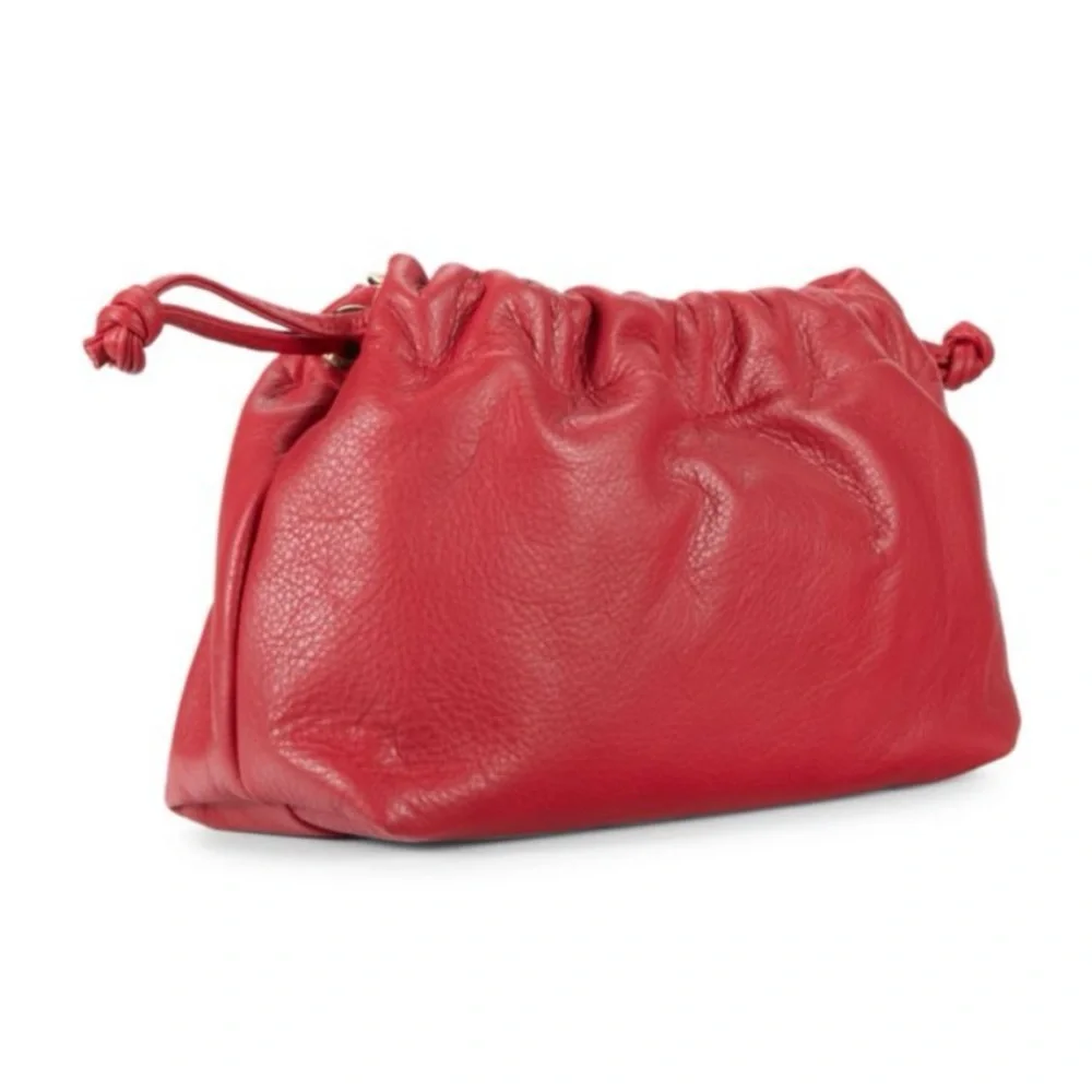 Valentino by Mario Valentino Red Leather Chain Crossbody Bag NWT Rare - Picture 14 of 14